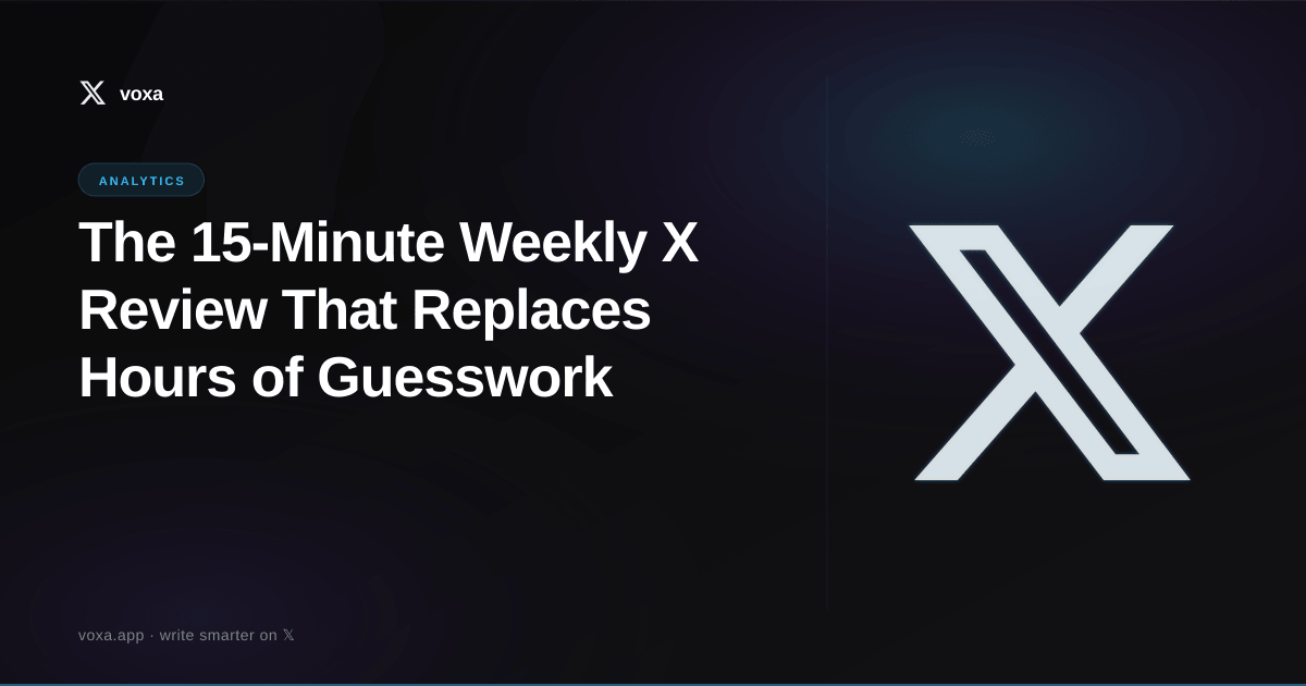 Featured image for: The 15-Minute Weekly X Review That Replaces Hours of Guesswork